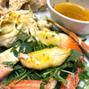 Organic sauce on fresh crab